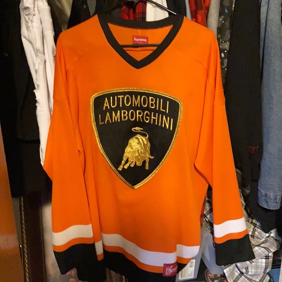 Automobli SUPREME Lamborghini hockey Jersey ss20